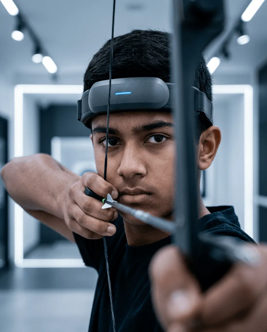 Archer wearing Orbit during focused training