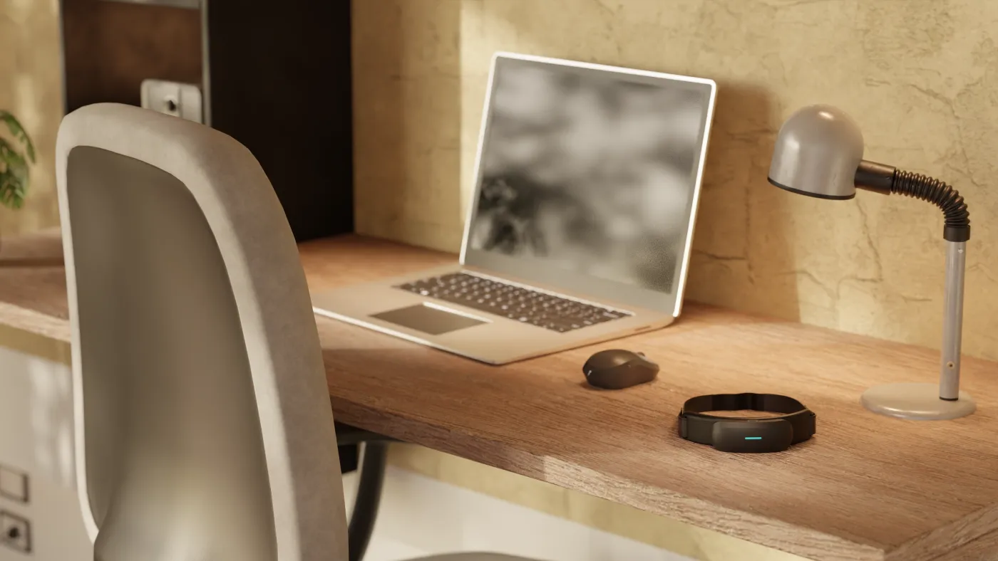 Neurostellar Orbit on a premium executive desk setup